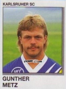 Cromo Gunther Metz - German Football Bundesliga 1991-1992 n. 168 - Panini