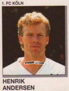 Sticker Henrik Andersen - German Football Bundesliga 1991-1992 n. 184 - Panini