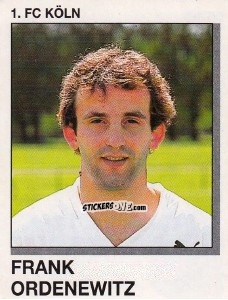 Cromo Frank Ordenewitz - German Football Bundesliga 1991-1992 n. 197 - Panini