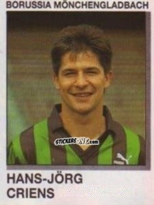 Sticker Hans-Jorg Criens - German Football Bundesliga 1991-1992 n. 231 - Panini