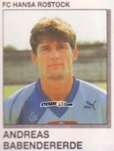 Cromo Andreas Babendererde - German Football Bundesliga 1991-1992 n. 278 - Panini