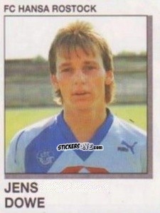 Cromo Jens Dowe - German Football Bundesliga 1991-1992 n. 280 - Panini