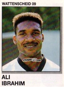 Sticker Ali Ibrahim - German Football Bundesliga 1991-1992 n. 357 - Panini