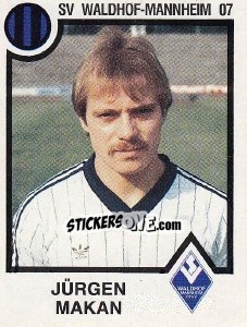 Sticker Jurgen Makan - German Football Bundesliga 1983-1984 n. 255 - Panini