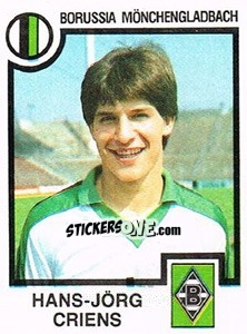 Cromo Hans-Jorg Criens - German Football Bundesliga 1983-1984 n. 274 - Panini
