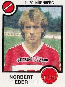 Cromo Norbert Eder - German Football Bundesliga 1983-1984 n. 306 - Panini