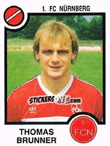 Cromo Thomas Brunner - German Football Bundesliga 1983-1984 n. 318 - Panini