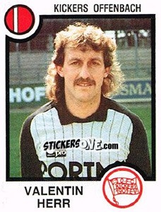 Cromo Valentin Herr - German Football Bundesliga 1983-1984 n. 319 - Panini