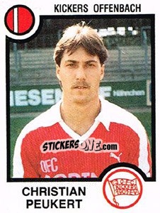 Cromo Christian Peukert - German Football Bundesliga 1983-1984 n. 320 - Panini