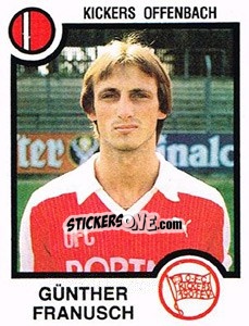 Cromo Gunther Franusch - German Football Bundesliga 1983-1984 n. 325 - Panini