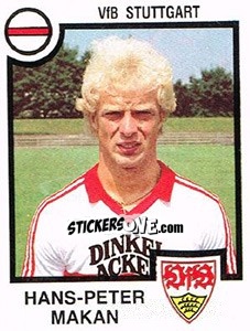 Cromo Hans-Peter Makan - German Football Bundesliga 1983-1984 n. 340 - Panini