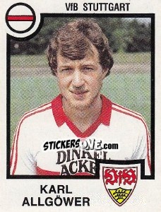 Figurina Karl Allgower - German Football Bundesliga 1983-1984 n. 344 - Panini