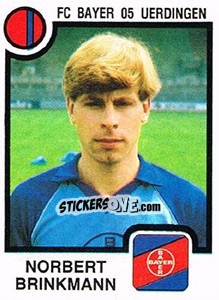 Cromo Norbert Brinkmann - German Football Bundesliga 1983-1984 n. 361 - Panini