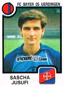 Sticker Sascha Jusufi - German Football Bundesliga 1983-1984 n. 363 - Panini