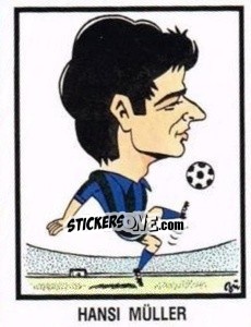 Sticker Hansi Muller - German Football Bundesliga 1983-1984 n. 448 - Panini