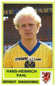 Sticker Hans-Heinrich Pahl - German Football Bundesliga 1984-1985 n. 38 - Panini