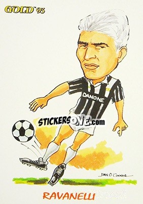 Cromo F. Ravanelli - GOLD Calcio 1992-1993 n. 265 - Score
