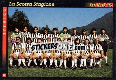Cromo La Scorsa Stagione - GOLD Calcio 1992-1993 n. 155 - Score