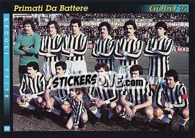 Figurina Ascoli 77 / 78 - GOLD Calcio 1992-1993 n. 163 - Score