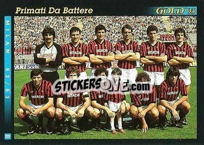 Cromo Milan 82 / 83 - GOLD Calcio 1992-1993 n. 164 - Score