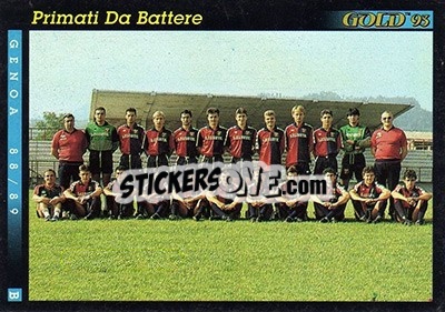 Cromo Genoa 88 / 89 - GOLD Calcio 1992-1993 n. 165 - Score