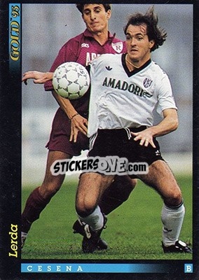 Figurina F. Lerda - GOLD Calcio 1992-1993 n. 180 - Score
