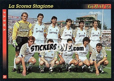 Figurina La Scorsa Stagione - GOLD Calcio 1992-1993 n. 110 - Score