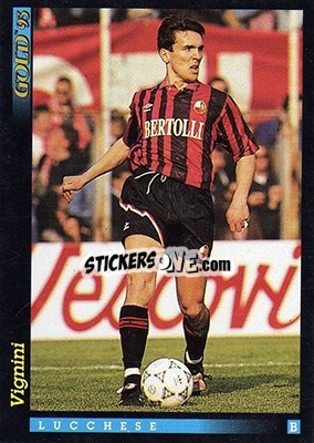 Cromo S. Vignini - GOLD Calcio 1992-1993 n. 190 - Score