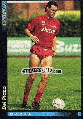 Sticker A. Del Piano - GOLD Calcio 1992-1993 n. 198 - Score
