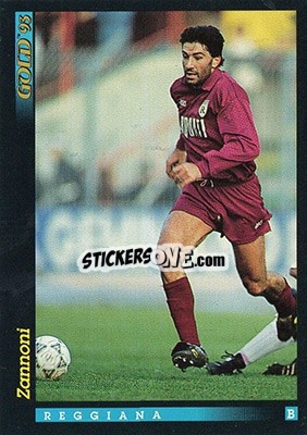 Sticker D. Zannoni - GOLD Calcio 1992-1993 n. 209 - Score