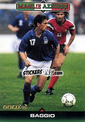 Figurina R. Baggio - GOLD Calcio 1992-1993 n. 316 - Score