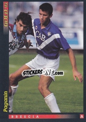 Figurina M. Paganin - GOLD Calcio 1992-1993 n. u76 - Score