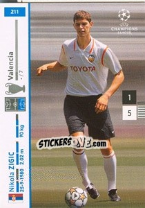 Figurina Nikola Zigic - UEFA Champions League 2007-2008. Trading Cards Game n. 211 - Panini