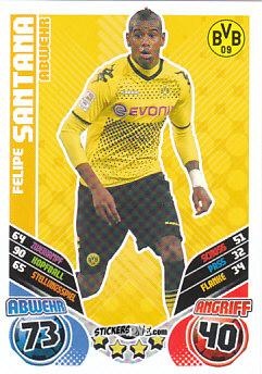 Figurina Felipe Santana - German Football Bundesliga 2011-2012. Match Attax Extra n. 10 - Topps