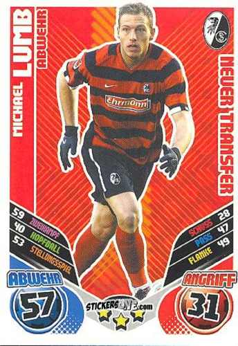 Cromo Michael Lumb - German Football Bundesliga 2011-2012. Match Attax Extra n. 13 - Topps