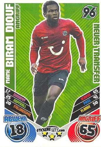 Sticker Mame Biram Diouf - German Football Bundesliga 2011-2012. Match Attax Extra n. 21 - Topps