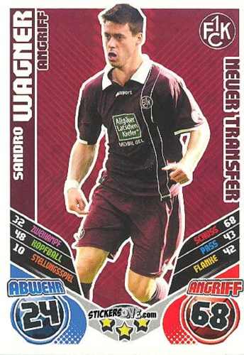 Sticker Sandro Wagner - German Football Bundesliga 2011-2012. Match Attax Extra n. 26 - Topps