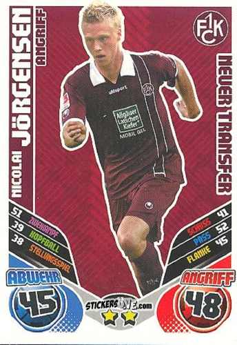 Cromo Nicolai Jörgensen - German Football Bundesliga 2011-2012. Match Attax Extra n. 27 - Topps