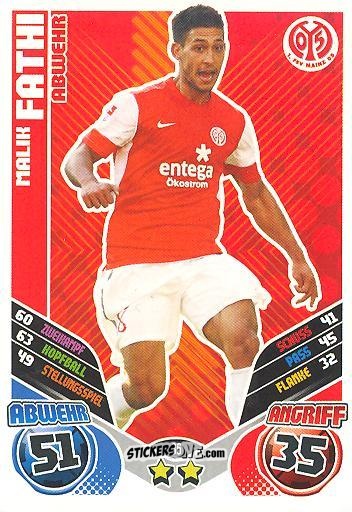 Cromo Malik Fathi - German Football Bundesliga 2011-2012. Match Attax Extra n. 36 - Topps