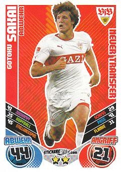 Cromo Gotoku Sakai - German Football Bundesliga 2011-2012. Match Attax Extra n. 51 - Topps