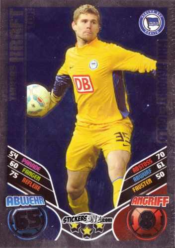 Sticker Thomas Kraft - German Football Bundesliga 2011-2012. Match Attax Extra n. 56 - Topps