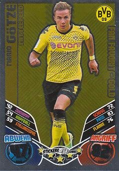 Figurina Mario Götze - German Football Bundesliga 2011-2012. Match Attax Extra n. 58 - Topps