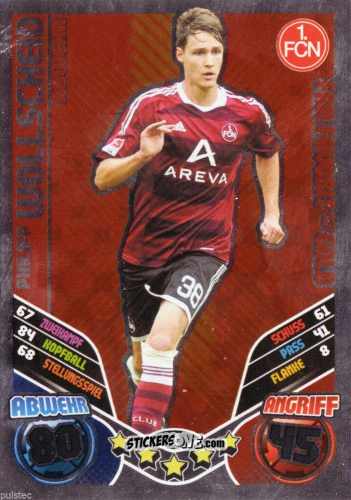 Cromo Philipp Wollscheid - German Football Bundesliga 2011-2012. Match Attax Extra n. 69 - Topps