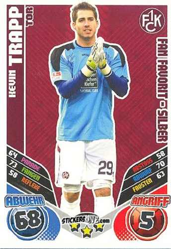 Sticker Kevin Trapp - German Football Bundesliga 2011-2012. Match Attax Extra n. 81 - Topps