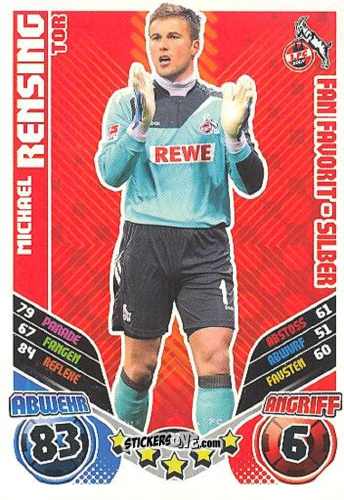 Sticker Michael Rensing - German Football Bundesliga 2011-2012. Match Attax Extra n. 82 - Topps