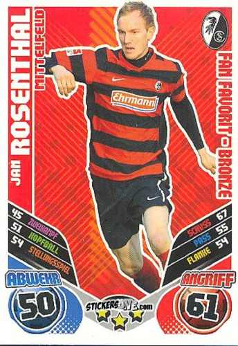 Cromo Jan Rosenthal - German Football Bundesliga 2011-2012. Match Attax Extra n. 95 - Topps