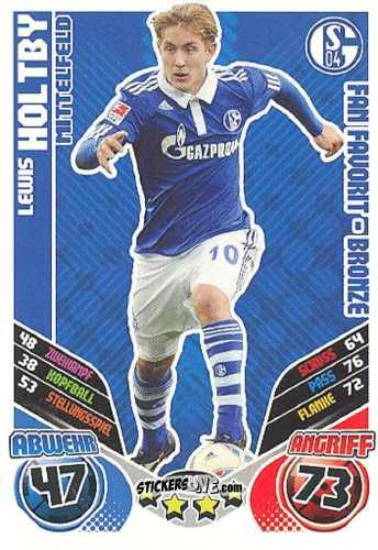 Figurina Lewis Holtby - German Football Bundesliga 2011-2012. Match Attax Extra n. 106 - Topps