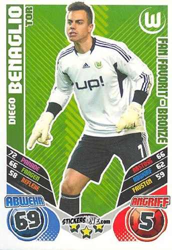Cromo Diego Benaglio - German Football Bundesliga 2011-2012. Match Attax Extra n. 108 - Topps