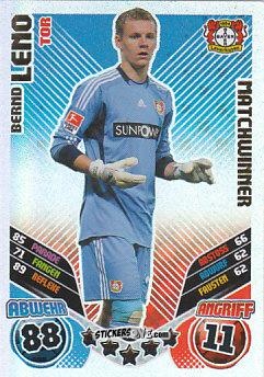 Cromo Bernd Leno - German Football Bundesliga 2011-2012. Match Attax Extra n. 118 - Topps
