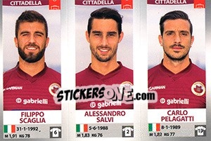 Figurina Filippo Scaglia / Alessandro Salvi / Carlo Pelagatti - Calciatori 2016-2017 n. 636 - Panini